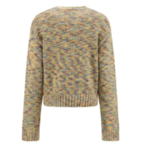 RE/DONE 50s mohair oversized crop crewneck sweater in rainbow marl SIZE Small - Picture 3 of 4